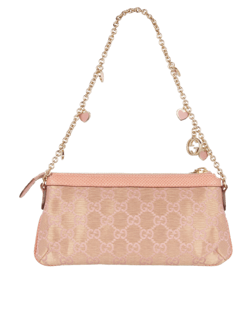 GUCCI Guccissima Heart Chain Pochette in Pink - Image 3