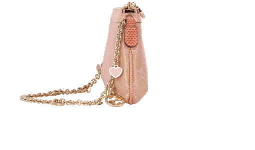 GUCCI Guccissima Heart Chain Pochette in Pink - Image 4
