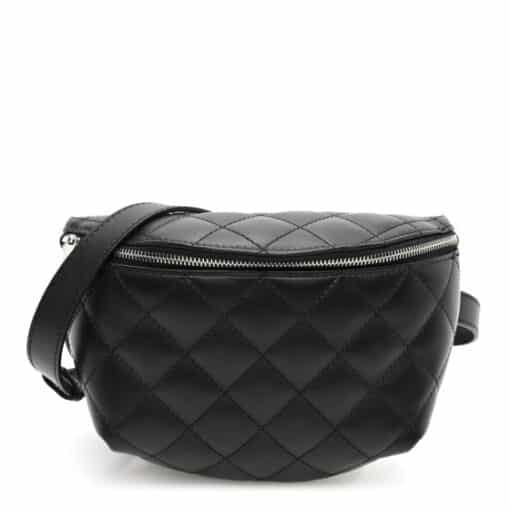 CHANEL Calfskin Quilted Bumbag Bag in Black - Image 2