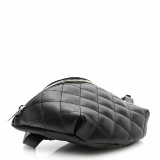 CHANEL Calfskin Quilted Bumbag Bag in Black - Image 5