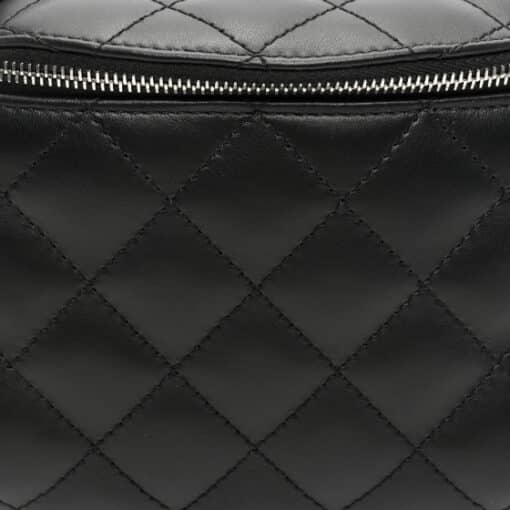 CHANEL Calfskin Quilted Bumbag Bag in Black - Image 8