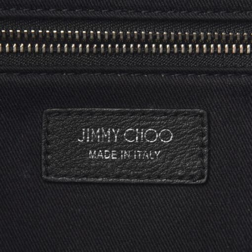 JIMMY CHOO Calfskin Crystal Buckle Shopping Tote Black. - Image 3