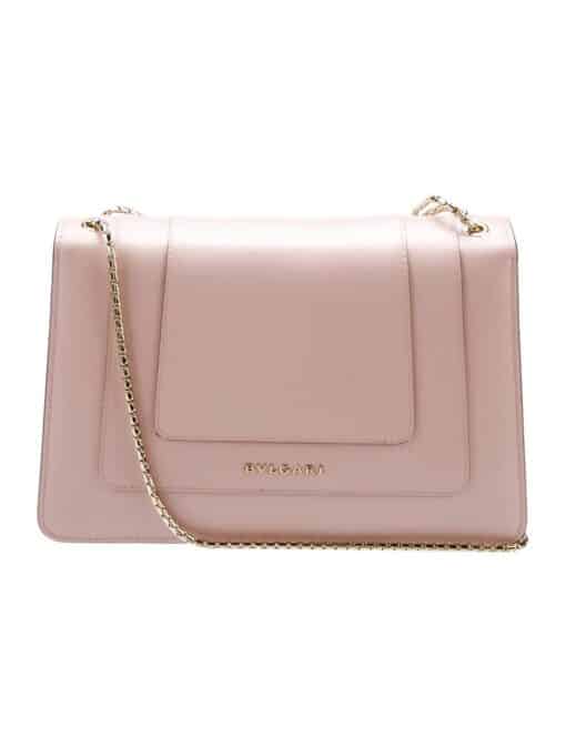BVLGARI Calfskin Serpenti Forever Shoulder Bag in Light Pink - Image 4