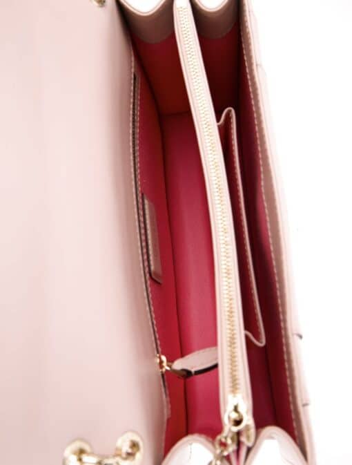 BVLGARI Calfskin Serpenti Forever Shoulder Bag in Light Pink - Image 6