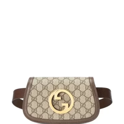 GUCCI GG Supreme Monogram Textured Dollar Calfskin Blondie Belt Bag