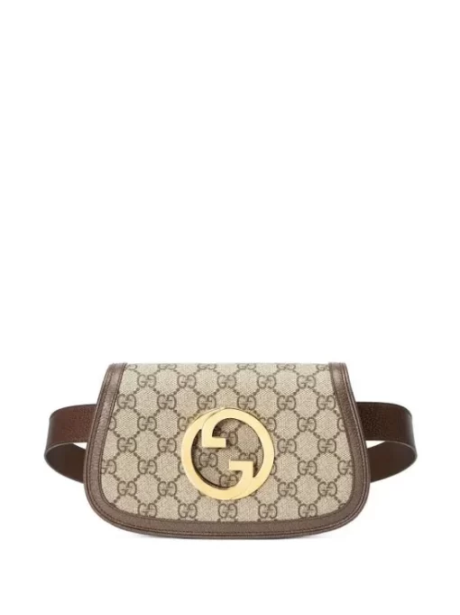 GUCCI GG Supreme Monogram Textured Dollar Calfskin Blondie Belt Bag