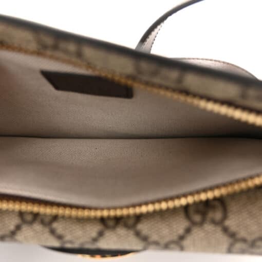 GUCCI GG Supreme Monogram Textured Dollar Calfskin Blondie Belt Bag Beige Ebony New Acero - Image 6