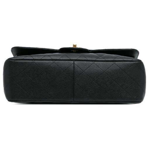 CHANEL Caviar Quilted Jumbo Double Flap Black - Image 5
