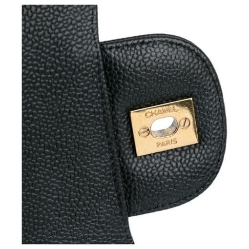CHANEL Caviar Quilted Jumbo Double Flap Black - Image 11