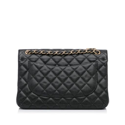 CHANEL Caviar Quilted Jumbo Double Flap Black - Image 13