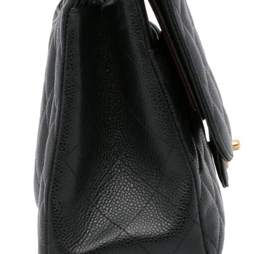 CHANEL Caviar Quilted Jumbo Double Flap Black - Image 16
