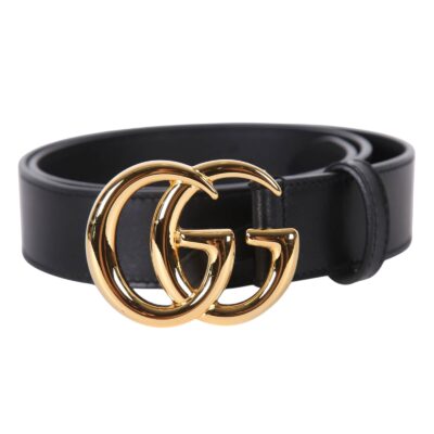 GUCCI GG Marmont Black Belt (Size 75 cm)