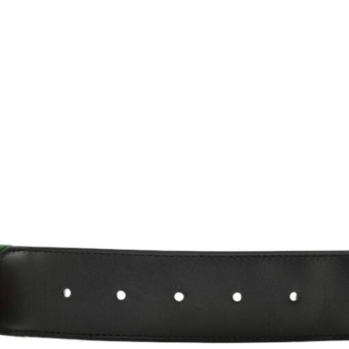 GUCCI Calfskin Web Interlocking G Belt Black. (95cm/38in) - Image 5