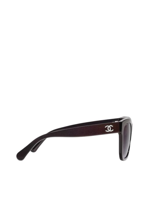 CHANEL Acetate Square CC Ladies Sunglasses Burgundy Pink - Image 7