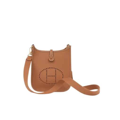 HERMES Taurillon Clemence Evelyne TPM Gold. - Image 3
