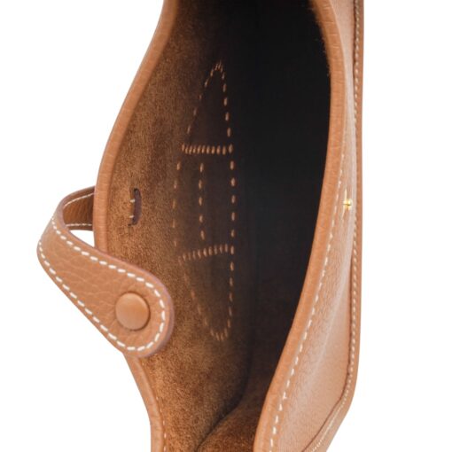 HERMES Taurillon Clemence Evelyne TPM Gold. - Image 4
