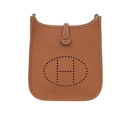 HERMES Taurillon Clemence Evelyne TPM Gold. - Image 7