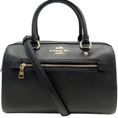 Coach Black Rowan Satchel/Crossbody Bag.