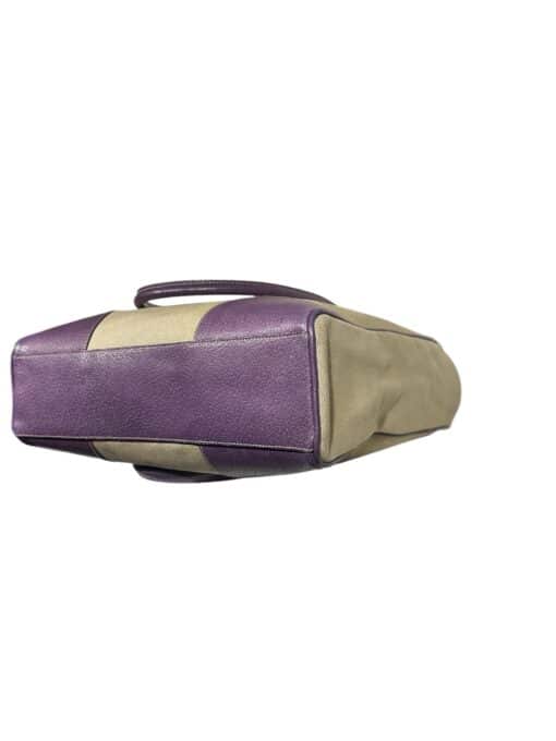 Prada Vintage Leather/Canvas Tote Bag - Image 5