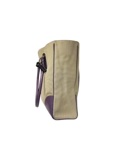 Prada Vintage Leather/Canvas Tote Bag - Image 7