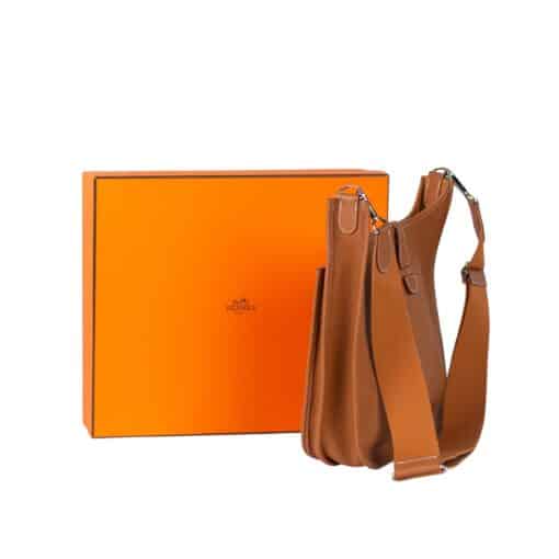 Hermes Taurillon Clemence Leather Evelyne III PM Bag Crossbody - Image 8