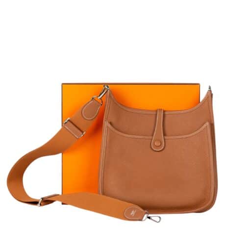 Hermes Taurillon Clemence Leather Evelyne III PM Bag Crossbody - Image 10
