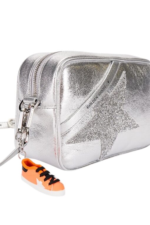 GOLDEN GOOSE Silver Star Shoulder Crossbody Bag.