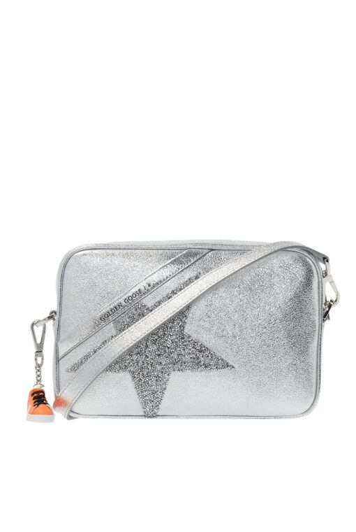 GOLDEN GOOSE Silver Star Shoulder Crossbody Bag. - Image 8
