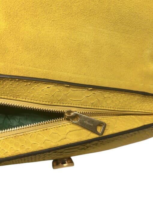 CELINE Python Calfskin Small Trapeze 2 ways Mimosa shoulder bag - Image 2