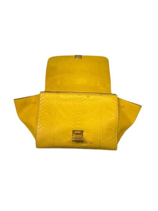 CELINE Python Calfskin Small Trapeze 2 ways Mimosa shoulder bag - Image 4