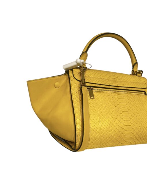 CELINE Python Calfskin Small Trapeze 2 ways Mimosa shoulder bag - Image 11
