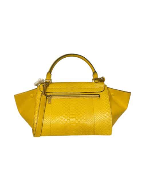 CELINE Python Calfskin Small Trapeze 2 ways Mimosa shoulder bag - Image 12