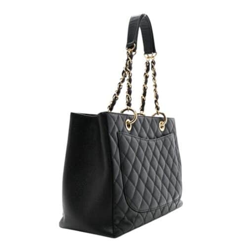 CHANEL Caviar Quilted Shopping Tote GST Black. - Image 6