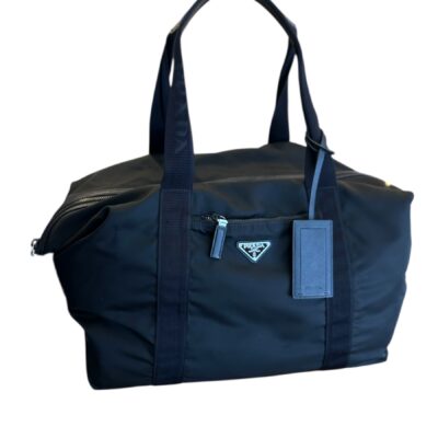 Prada Re-Nylon Triangle Logo Holdall Travel Bag
