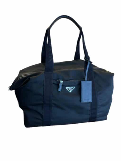 Prada Re-Nylon Triangle Logo Holdall Travel Bag