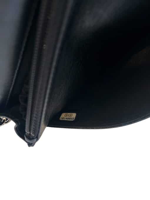 Chanel Black Caviar Timeless CC Wallet On Chain Silver Hardware (WOC) - Image 5