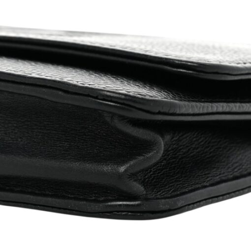 Chanel Black Caviar Timeless CC Wallet On Chain Silver Hardware (WOC) - Image 13