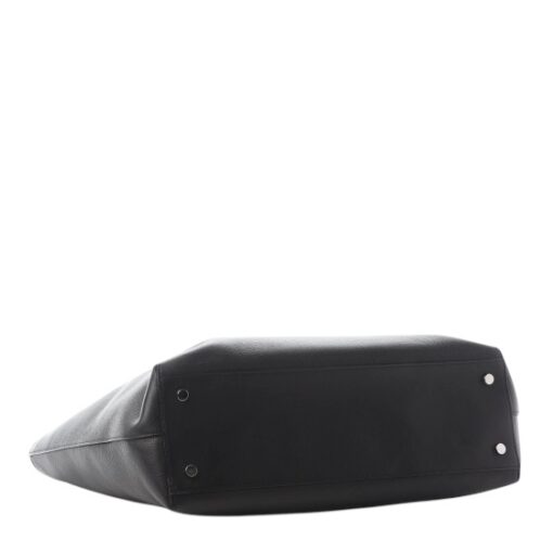 JIMMY CHOO Calfskin Crystal Buckle Shopping Tote Black. - Image 6