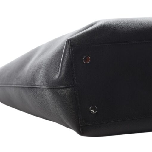 JIMMY CHOO Calfskin Crystal Buckle Shopping Tote Black. - Image 7