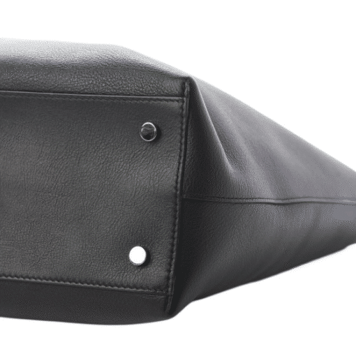 JIMMY CHOO Calfskin Crystal Buckle Shopping Tote Black. - Image 8