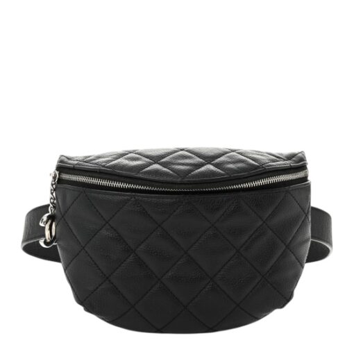 CHANEL Quilted Caviar Leather Bumbag in Black - Image 9