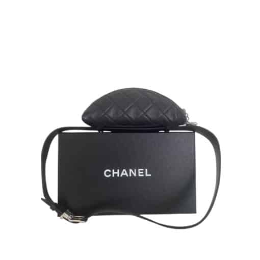 CHANEL Quilted Caviar Leather Bumbag in Black - Image 13