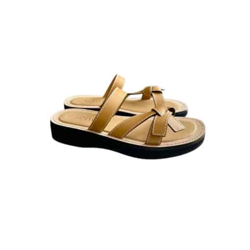 LOEWE Gate Knot-Strap Leather Sandals (Size 38) - Image 4