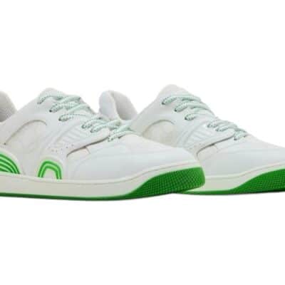 GUCCI Gents Rubber Trimmed Monogrammed Coated-Canvas and Demetra Sneakers (Size 9.5)