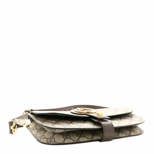 GUCCI GG Supreme Monogram Textured Dollar Calfskin Blondie Belt Bag Beige Ebony New Acero - Image 9