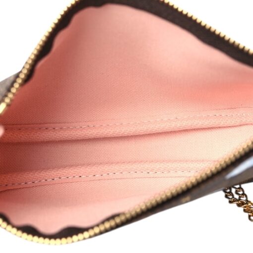 Louis Vuitton Damier Ebene 2020 Christmas Animation Big Wheel Mini Pochette Accessories Rose Ballerine - Image 4