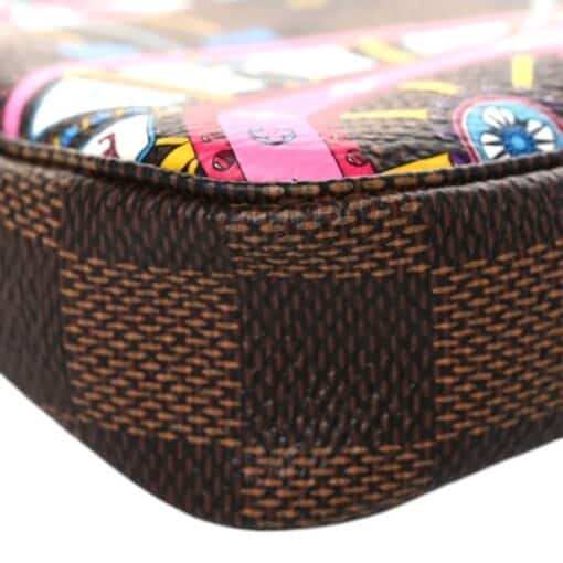 Louis Vuitton Damier Ebene 2020 Christmas Animation Big Wheel Mini Pochette Accessories Rose Ballerine - Image 5