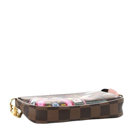 Louis Vuitton Damier Ebene 2020 Christmas Animation Big Wheel Mini Pochette Accessories Rose Ballerine - Image 6
