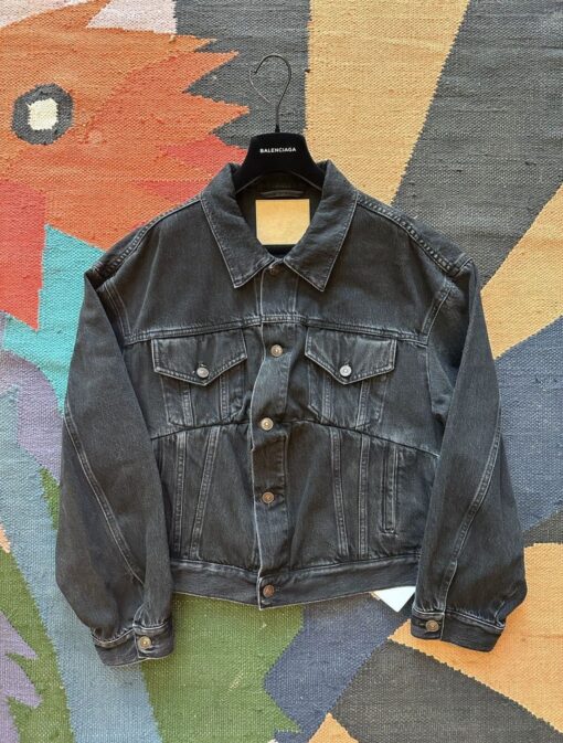 BALENCIAGA Denim Oversized Ladies Jacket s38 - Image 13