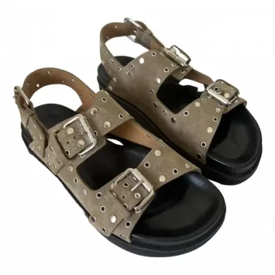 Isabel Marant Taupe Lennyo Sandals (Size 38)